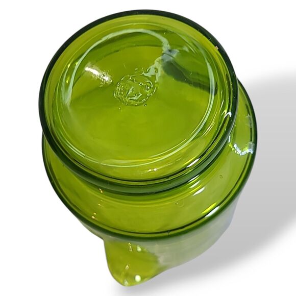 Vintage Blenko #7015s Olive Green Glass Pitcher - Picture 15 of 16